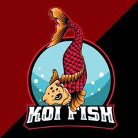 illustration vectorielle de logo de mascotte de poisson koi vecteur