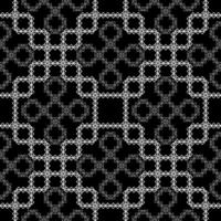motif géométrique zig zag asiatique noir blanc vecteur