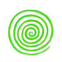 spirale verte abstraite sur fond blanc. vecteur