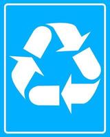 icône de bac de recyclage blanc vecteur