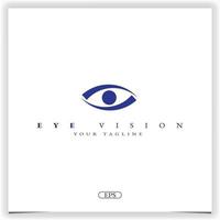 blue eye vision logo prime modèle élégant vecteur eps 10