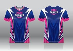 conception de jeu de maillot esport vue avant et arrière vecteur