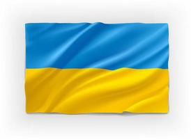 drapeau ondulant bleu et jaune de l'ukraine. illustration vectorielle 3d vecteur