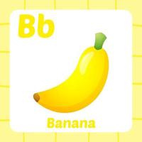 flashcard pour les enfants, vecteur de banane