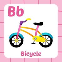 flashcard pour les enfants, vecteur de vélo
