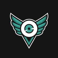 création de logo yeux illustration des yeux et des ailes vecteur