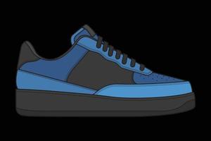 chaussures de baskets vectorielles pour l'entraînement, illustration vectorielle de chaussure de course. chaussures de sport couleur pleine.
