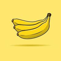 banane jaune dessin dessin animé vecteur d'oeuvres d'art