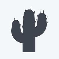 icône cactus. adapté au symbole du Far West. style de glyphe. vecteur