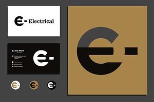 lettre e pour logo électrique vecteur