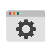 icône plate multicolore des paramètres du navigateur vecteur