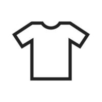 icône de ligne de t-shirt uni vecteur