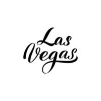 lettrage au pinceau manuscrit inspirant las vegas. illustration de calligraphie vectorielle isolée sur fond blanc. typographie pour bannières, badges, cartes postales, t-shirts, impressions, affiches. vecteur