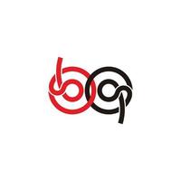 lettre bq lié vecteur logo coloré linéaire géométrique