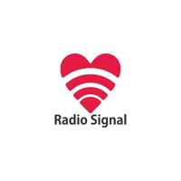signal radio géométrique amour forme symbole logo vecteur