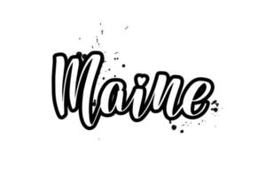 Maine de lettrage manuscrit inspirant au pinceau. illustration de calligraphie vectorielle isolée sur fond blanc. typographie pour bannières, badges, cartes postales, t-shirts, impressions, affiches. vecteur