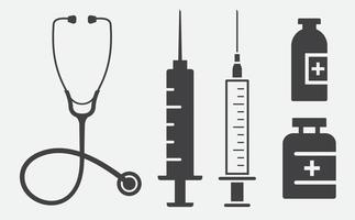 ensemble d'icônes médicales illustration vectorielle isolée vecteur