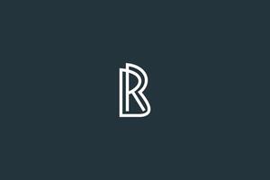 modèle de vecteur de conception de logo lettre initiale rb ou br