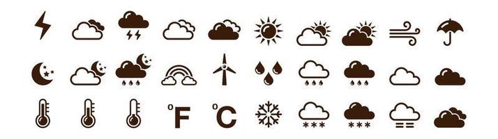 ensemble d'icônes météo modernes