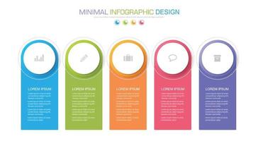 modèle d'infographie d'entreprise avec icône, illustration de conception vectorielle vecteur