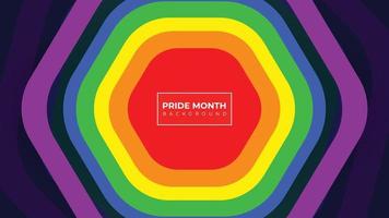 bannière du mois de la fierté, arrière-plan du mois de la fierté sur le concept arc-en-ciel coloré du mois de la fierté lgbt vecteur
