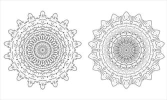 modèle de conception de mandala d'ornement de dentelle vecteur