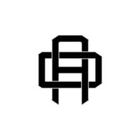 logo de lettre vintage monogramme publicitaire vecteur