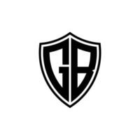 lettre gb gb logo icône création vecteur