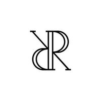 lettre rr r création d'icône logo vecteur