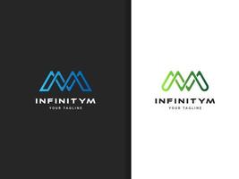 création de logo infini m, style moderne vecteur