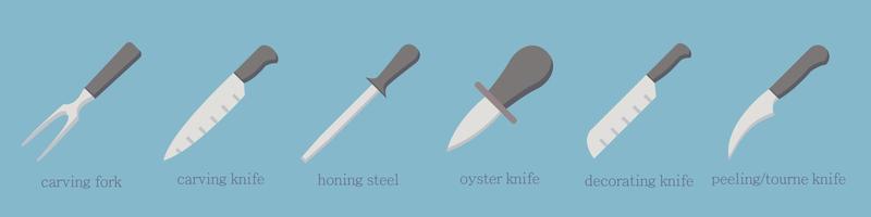 ensemble d'icônes d'ustensiles de cuisine vecteur