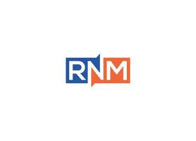 création de logo de lettre rnm avec modèle d'icône de vecteur moderne créatif