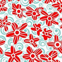 belle impression textile motif floral sans soudure de vecteur