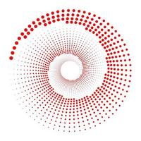 abstrait monochrome. forme d'art optique. conception de fond de points en spirale. cercle d'illusion d'optique. vecteur