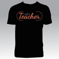 conception de t-shirt enseignant vecteur