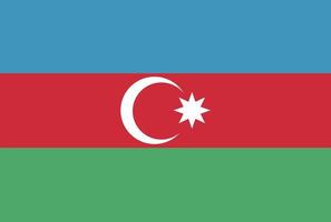 icône vectorielle du drapeau azerbaïdjanais dans la couleur et la proportion officielles correctement vecteur