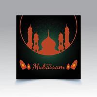 conception de modèle heureux muharram vecteur