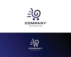 lettre e boutique en ligne logo design-e commerce logo et icône, shopping logo, panier logo-cart ou lettre e logo design vecteur