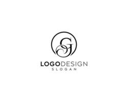 lettre abstraite gf logo-fg création de logo vectoriel