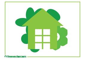 Logo de la maison écologique vecteur