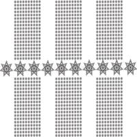 tissu à motif d'étoiles composé de formes géométriques sur fond blanc. vecteur