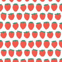 illustration vectorielle dessinés à la main du motif de fraise. motif pour textile, tissu, papier d'emballage. vecteur