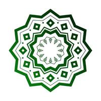 conception abstraite de mandala rond. décoration de la mosquée. ornement traditionnel vecteur