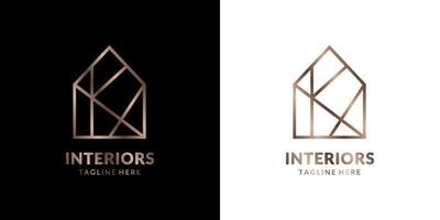 logo de maison d'art abstrait minimaliste et élégant pour l'immobilier, la construction, l'intérieur, la décoration extérieure de la maison vecteur