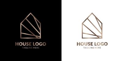 logo de maison d'art abstrait minimaliste et élégant pour l'immobilier, la construction, l'intérieur, la décoration extérieure de la maison vecteur