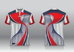 conception uniforme de polo, peut être utilisé pour le badminton, le golf en vue de face, vue de dos. vecteur de maquette de maillot, design premium très simple et facile à personnaliser