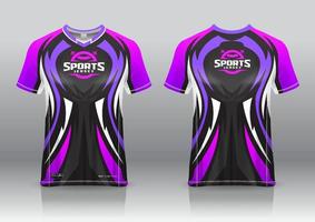 conception de jeu de maillot esport vue avant et arrière vecteur