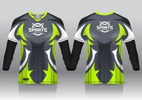 conception de jeu de maillot esport vue avant et arrière vecteur