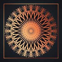 mandala abstrait ornement fond noir avec motif arabesque doré or arabe ornement arabesque islamique, floral doré, décoration ornementale vecteur pro vecteur gratuit