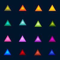 collection de triangle d'élément d'icône de clic de bouton pour décorer l'illustration vectorielle de fond abstrait vecteur